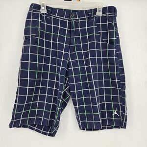 Air‎ Jordan Shorts Mens 32 Regular Plaid Baggy VTG Chino Shorts Y2K Jumpman Nike
